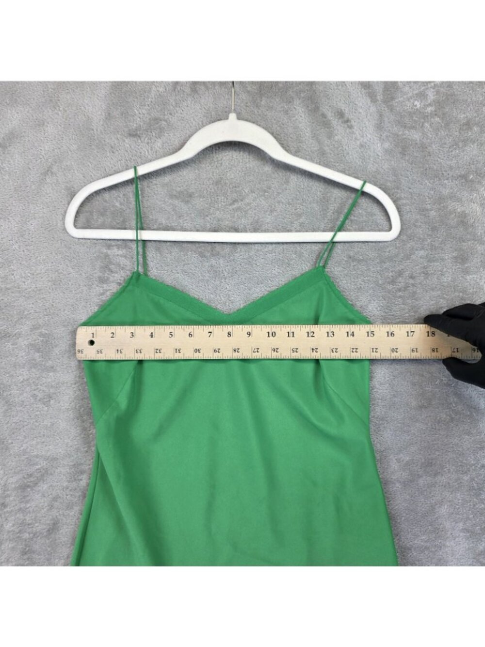 Ted Baker Tank Top Womens S Green V Neck Sleeveless Solid Woven Camisole Summer - Picture 6 of 8